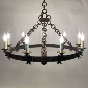 A French 20th century Iron Chandelier